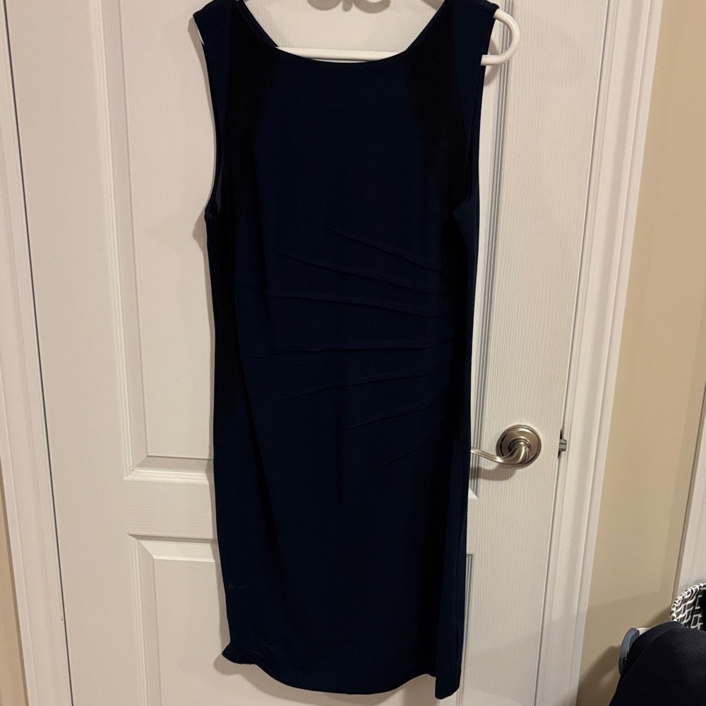 Chic Midnight Blue Midi Dress